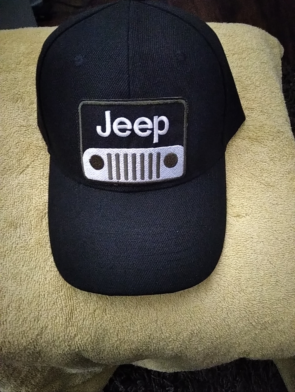 Jeep Black Cap with White Logo Patch